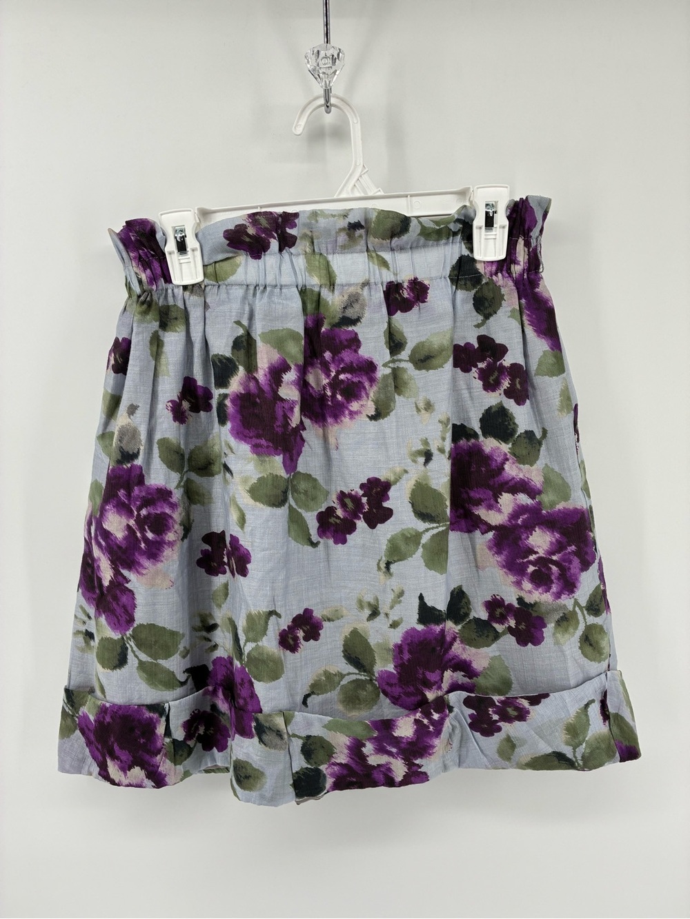Lapis Purple Floral Skirt